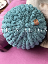 Velvet chunky knit pillow